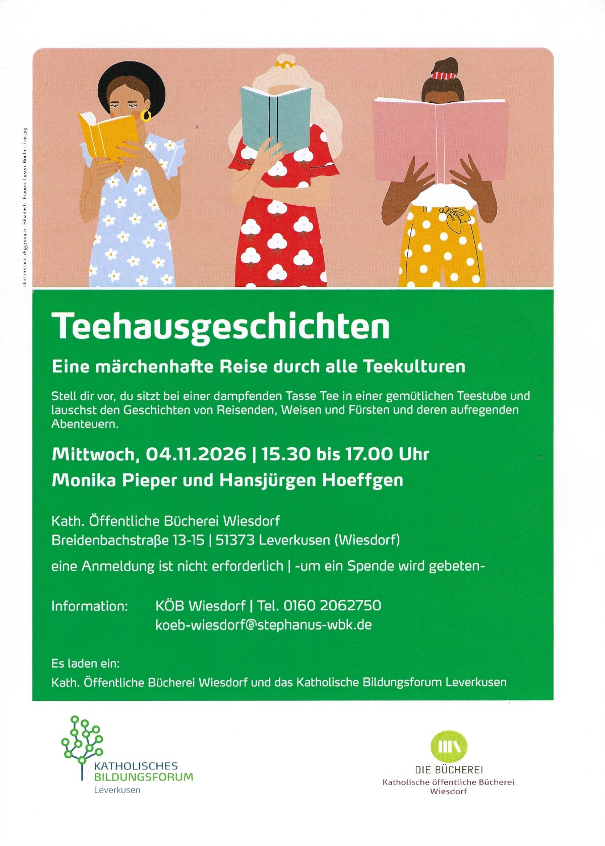 Teehausgeschichten 4.November 2026 001 (c) KÖB Wiesdorf Teehausgeschichten 4.November 2026 001